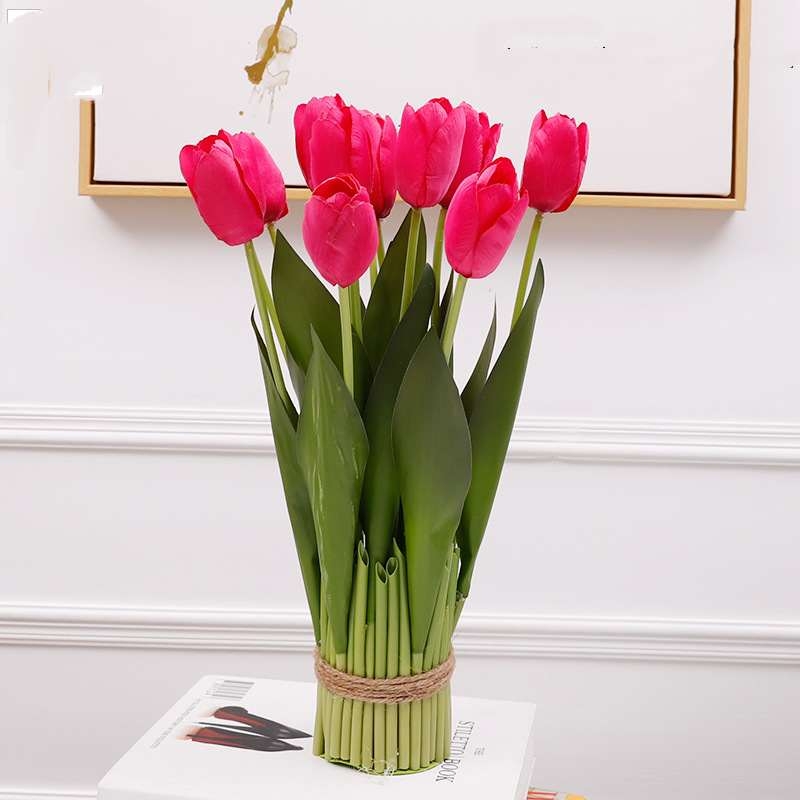 Soft-touch tulips bunch with 12 stems