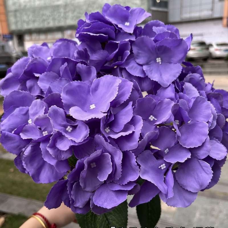 Fabric artificial hydrangea bunch
