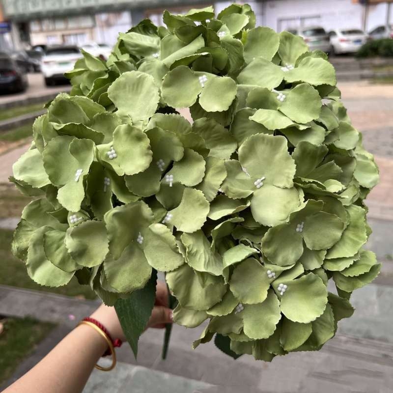 Fabric artificial hydrangea bunch