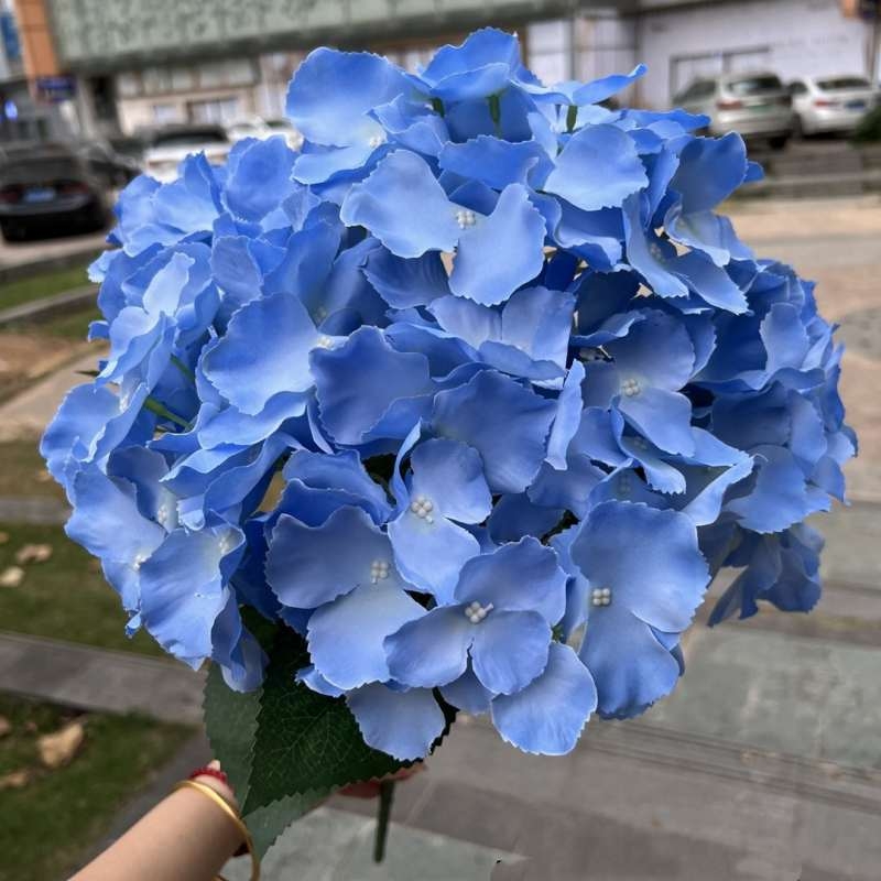 Fabric artificial hydrangea bunch
