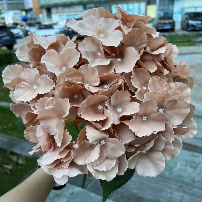 Fabric artificial hydrangea bunch