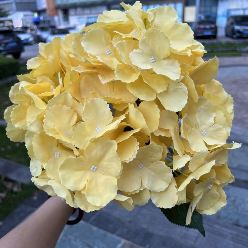 Fabric artificial hydrangea bunch