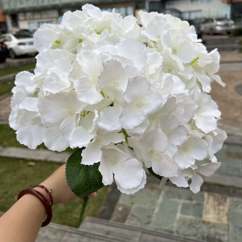 Fabric artificial hydrangea bunch