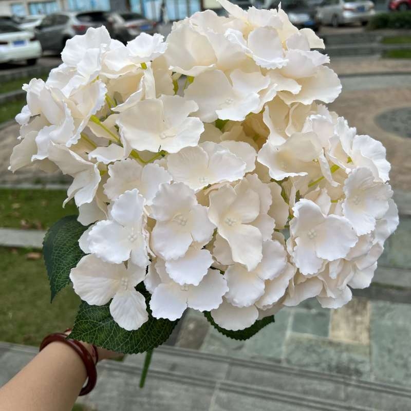 Fabric artificial hydrangea bunch