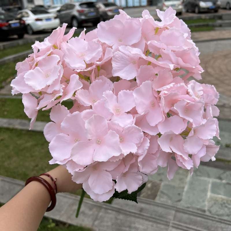 Fabric artificial hydrangea bunch