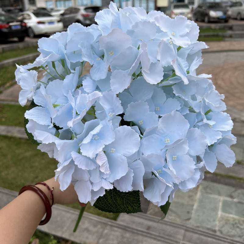 Fabric artificial hydrangea bunch
