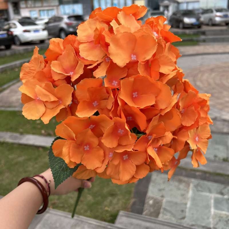 Fabric artificial hydrangea bunch