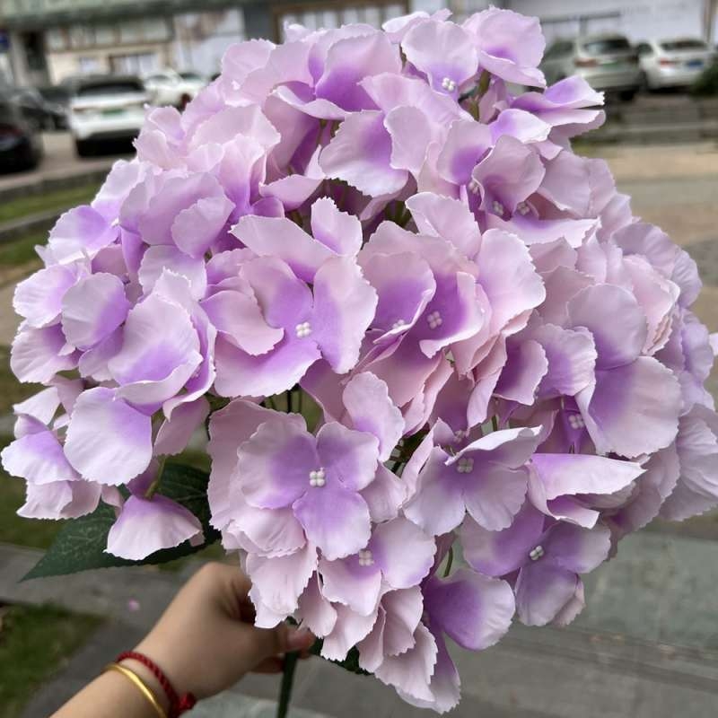 Fabric artificial hydrangea bunch