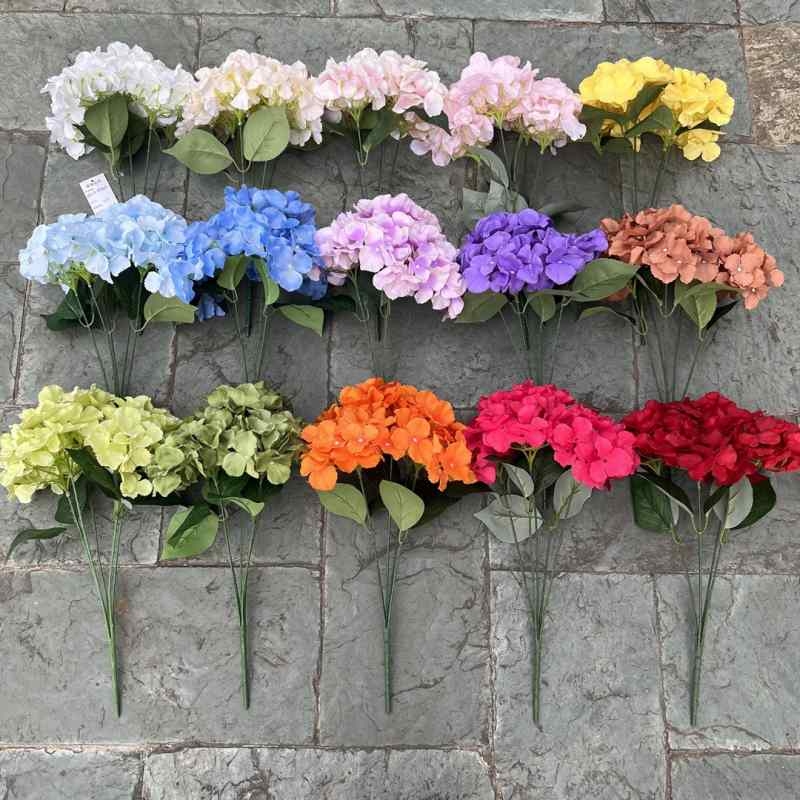 Fabric artificial hydrangea bunch