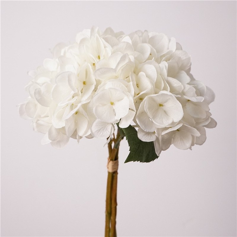 Hand-tied artificial hydrangea bunches