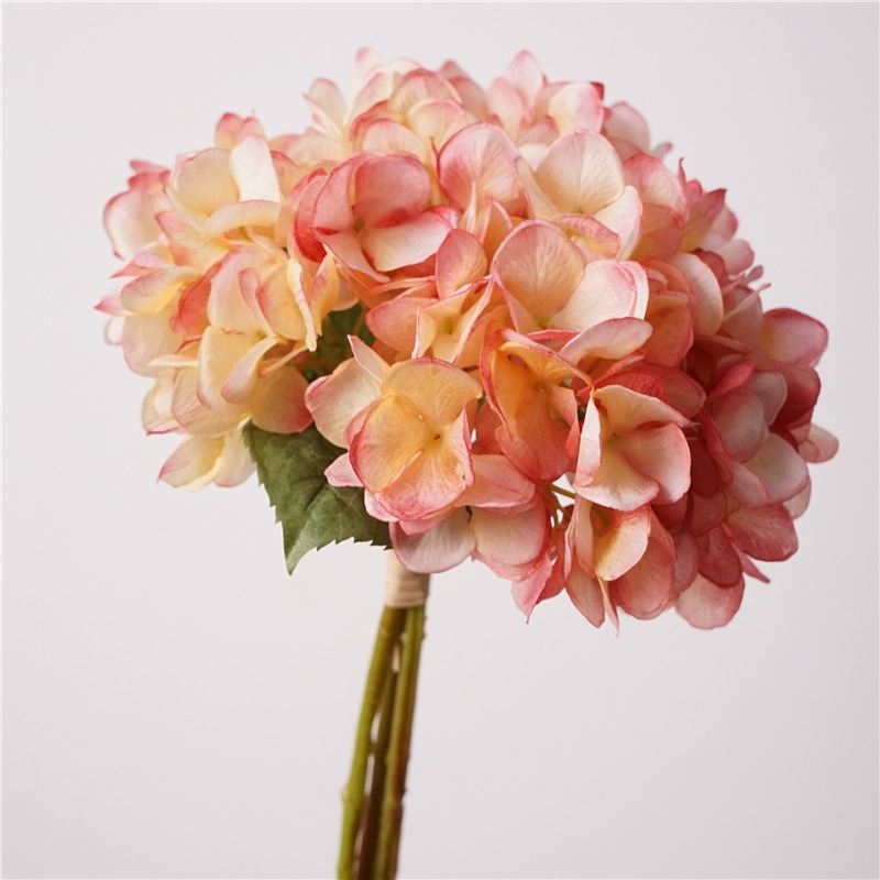Hand-tied artificial hydrangea bunches