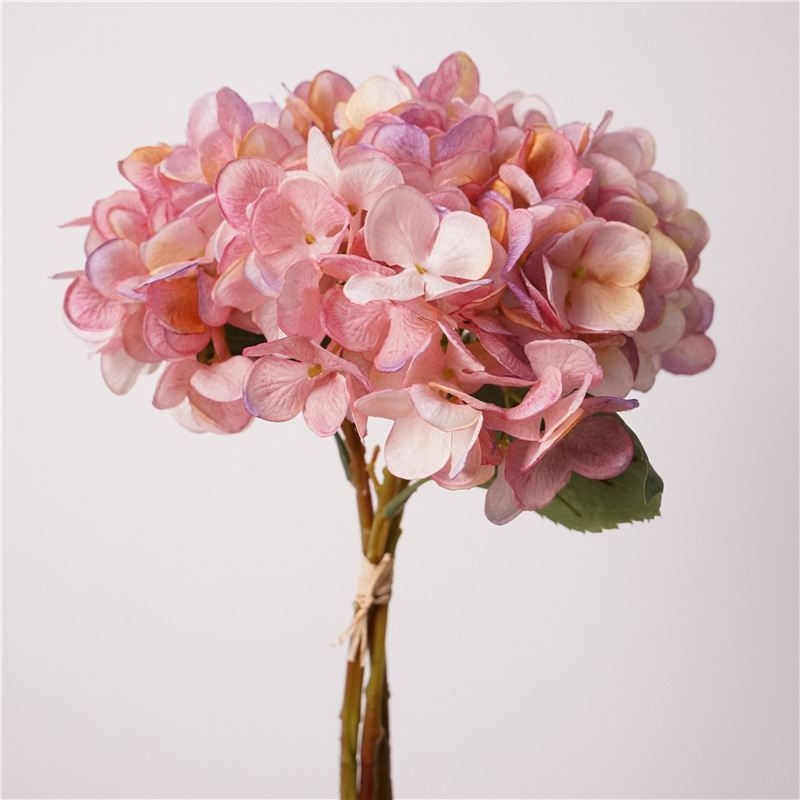Hand-tied artificial hydrangea bunches