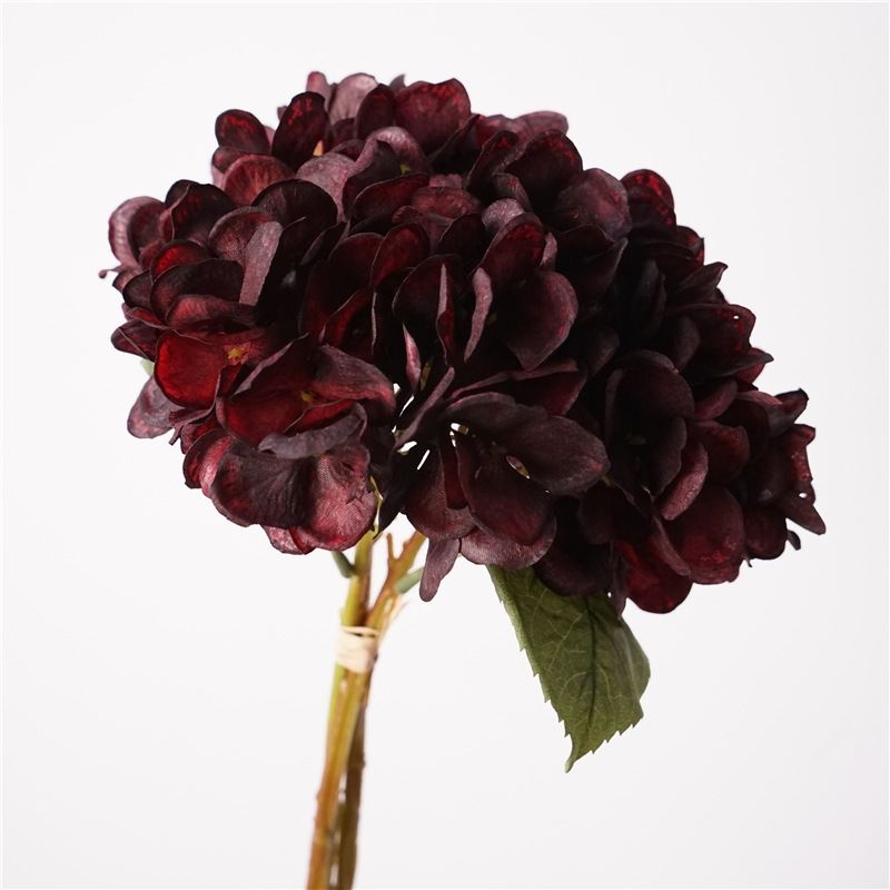 Hand-tied artificial hydrangea bunches