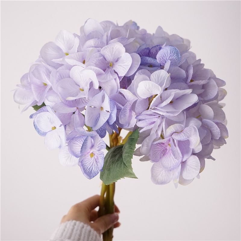 Hand-tied artificial hydrangea bunches
