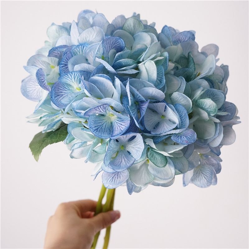 Hand-tied artificial hydrangea bunches