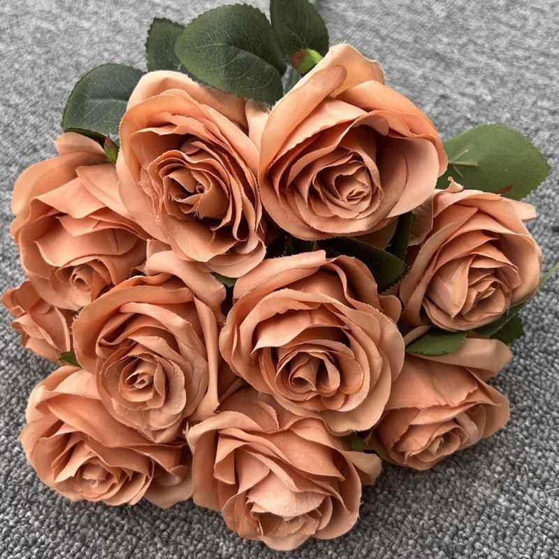 Artificial roses with 10 blooms