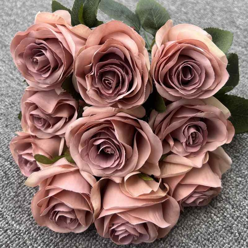 Artificial roses with 10 blooms
