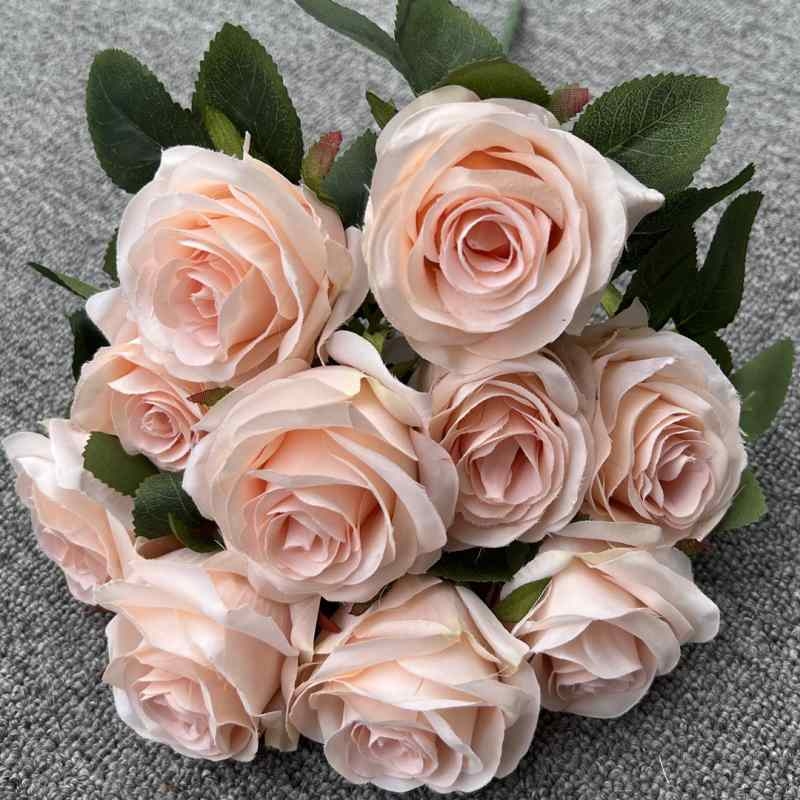 Artificial roses with 10 blooms