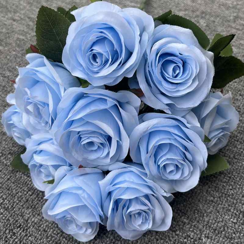 Artificial roses with 10 blooms