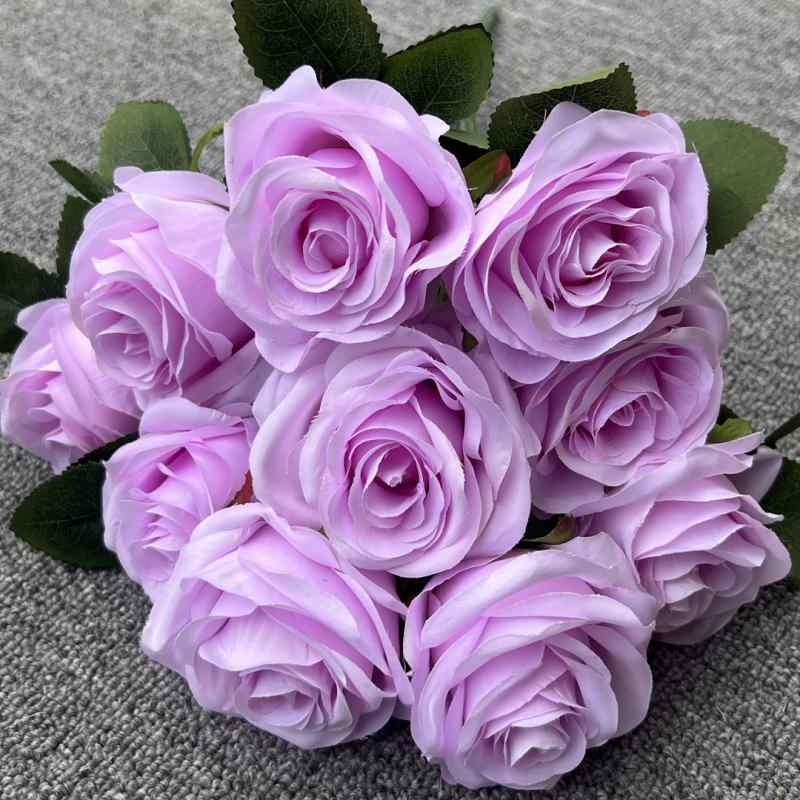 Artificial roses with 10 blooms