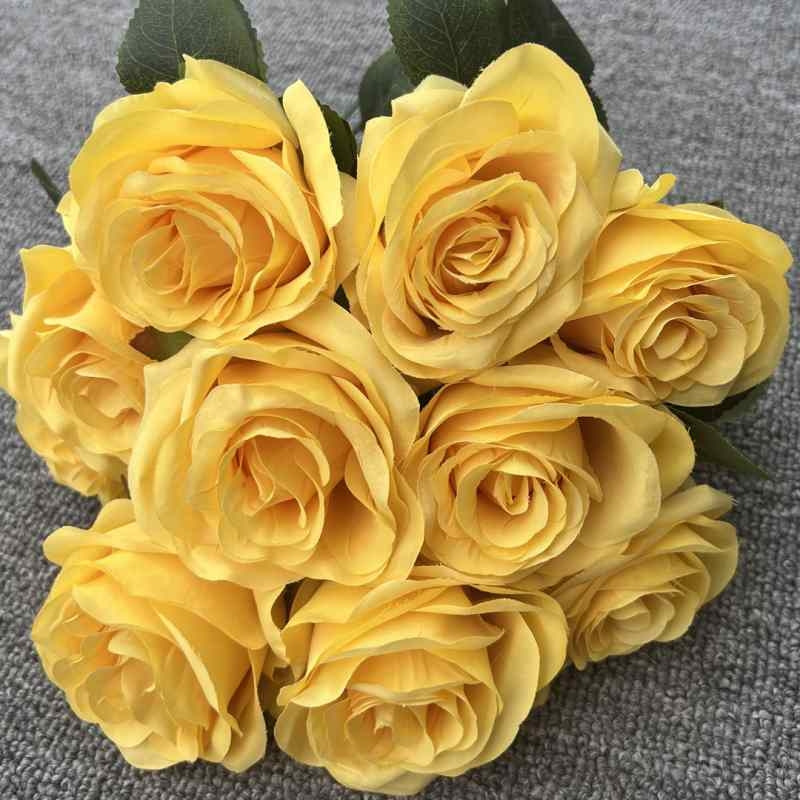 Artificial roses with 10 blooms