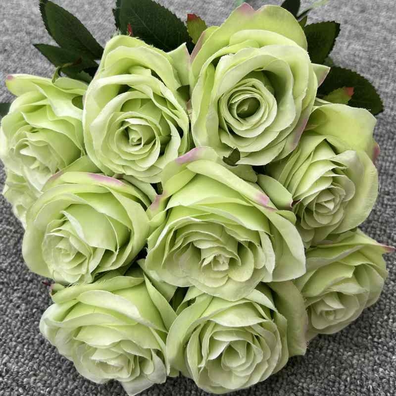 Artificial roses with 10 blooms