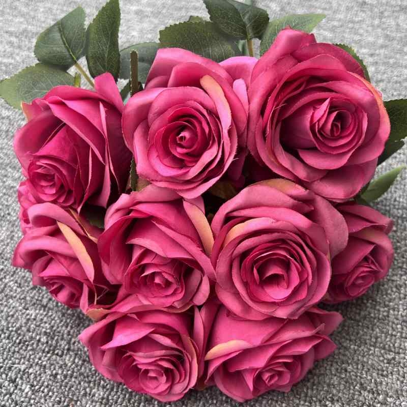 Artificial roses with 10 blooms