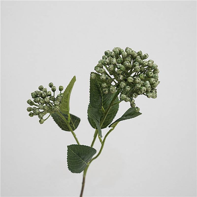 Artificial hydrangea fruit with two branches
