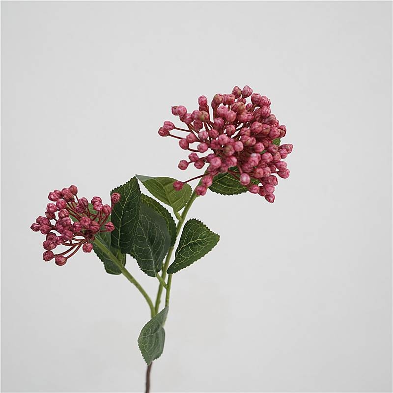 Artificial hydrangea fruit with two branches