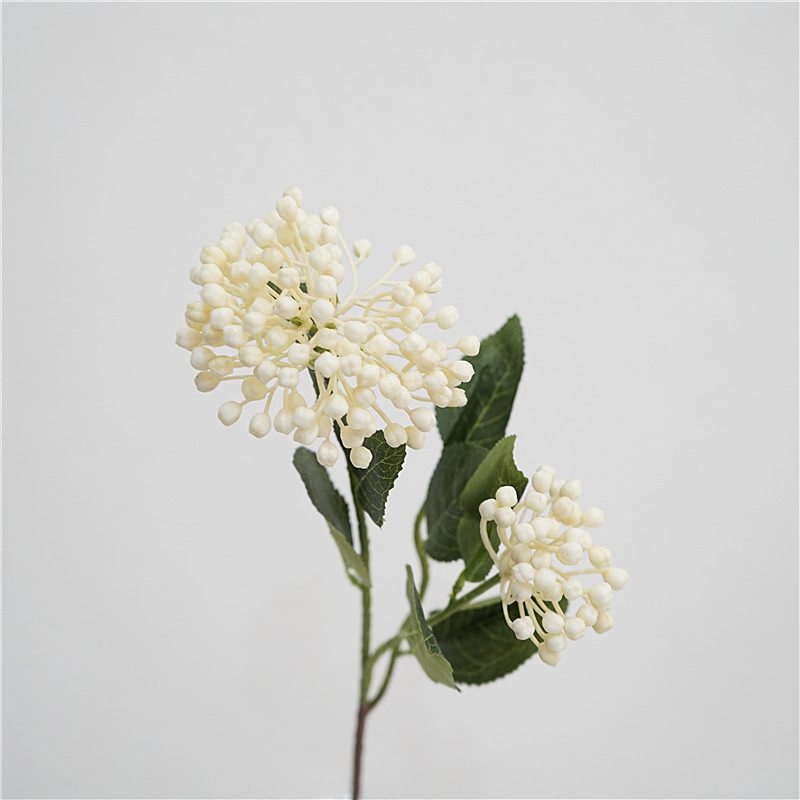Artificial hydrangea fruit with two branches