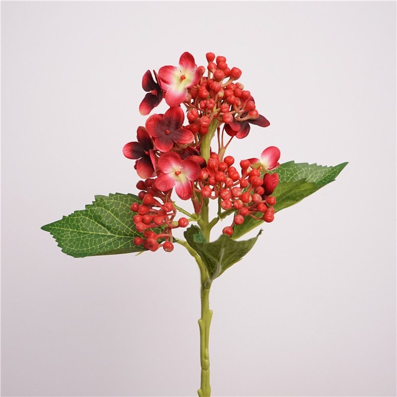Single-stem artificial hydrangea berries