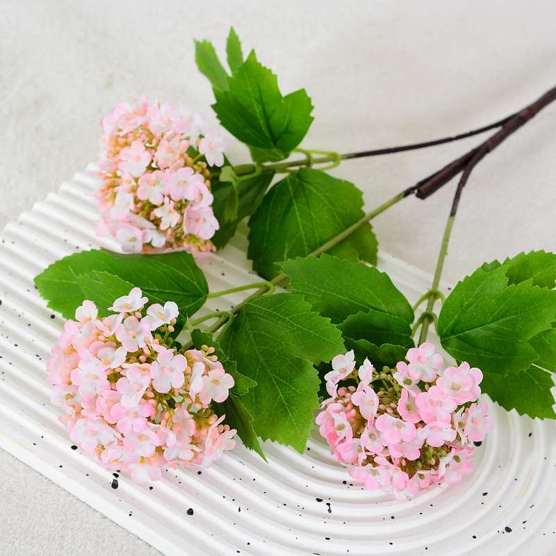 Three-Bloom Fabric Artificial Hydrangea Spray – 72cm