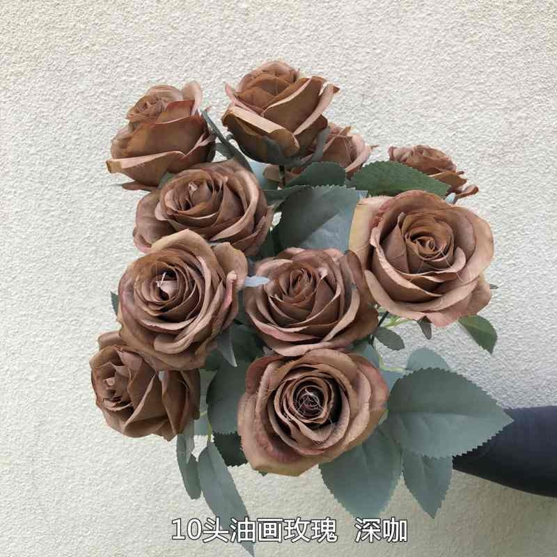 Artificial roses with ten blooms