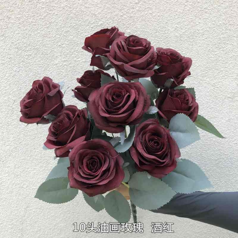 Artificial roses with ten blooms