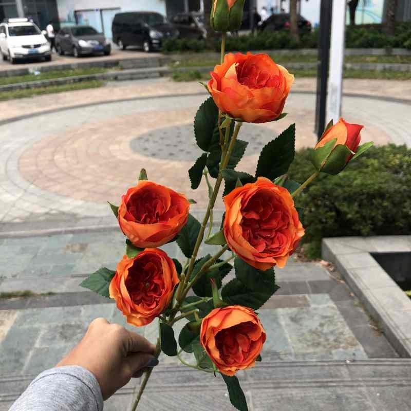 Artificial roses with seven blooms
