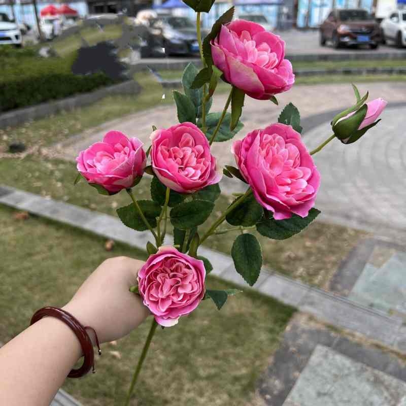 Artificial roses with seven blooms