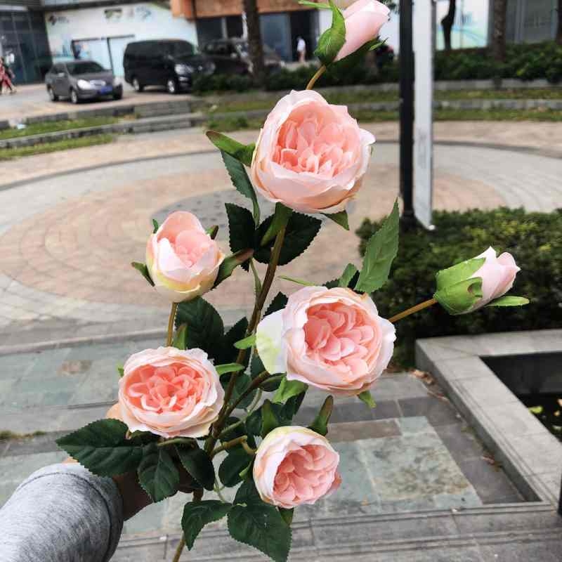 Artificial roses with seven blooms
