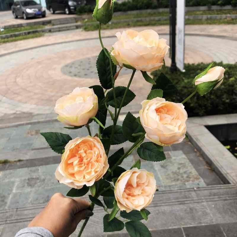Artificial roses with seven blooms