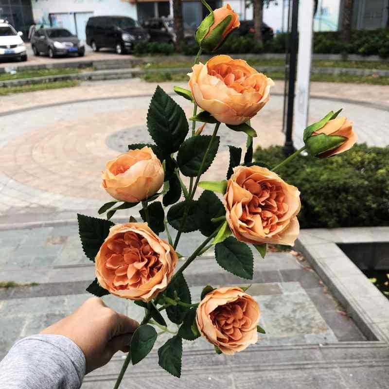 Artificial roses with seven blooms