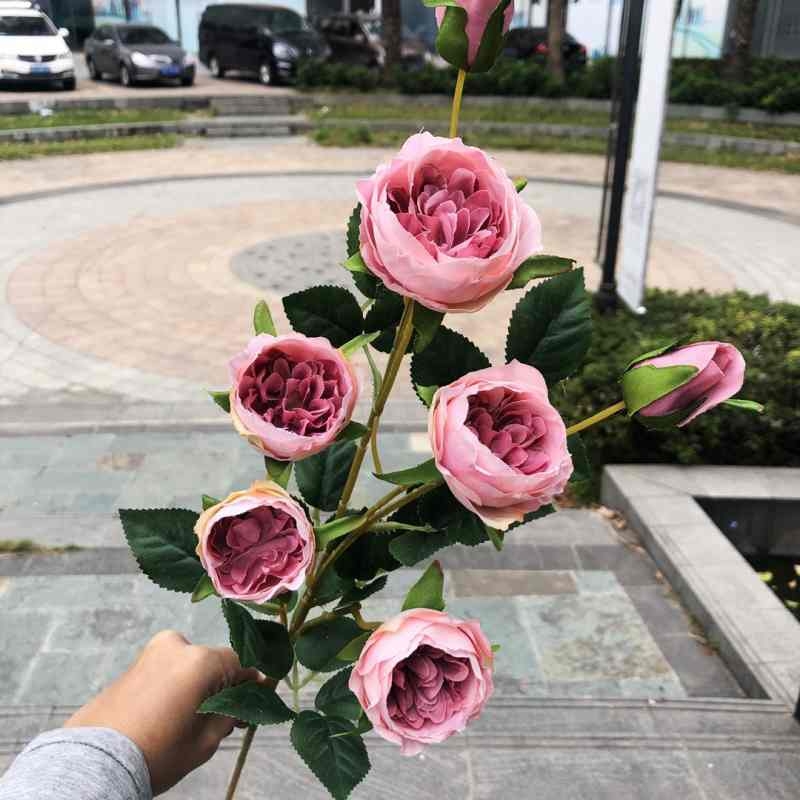 Artificial roses with seven blooms