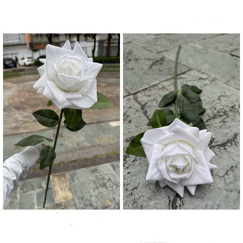 Soft-touch rose with curled edge