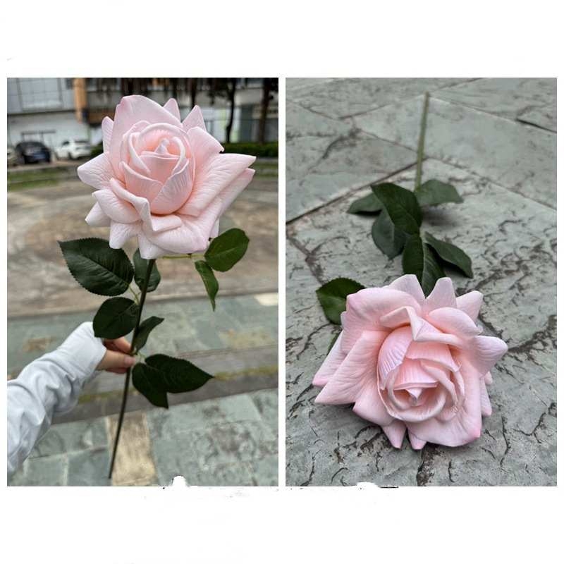 Soft-touch rose with curled edge