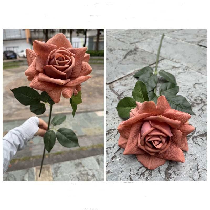 Soft-touch rose with curled edge