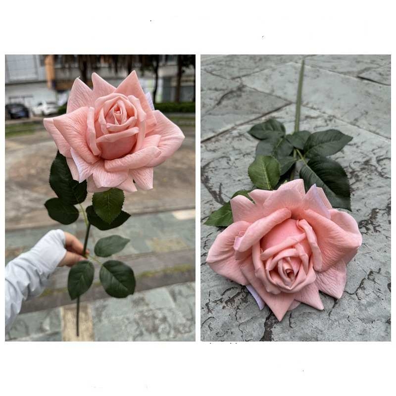 Soft-touch rose with curled edge