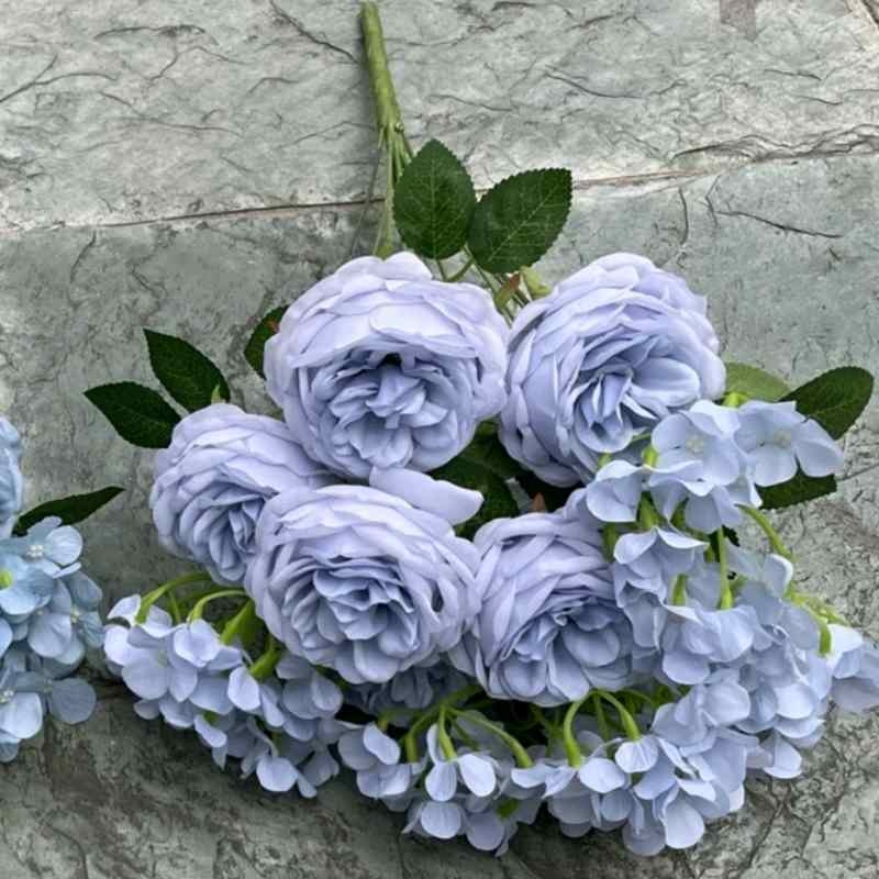 Soft-touch Rose and Hydrangea Combination Flower