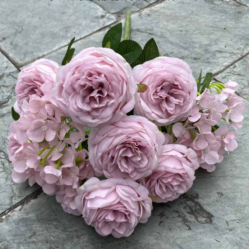 Soft-touch Rose and Hydrangea Combination Flower