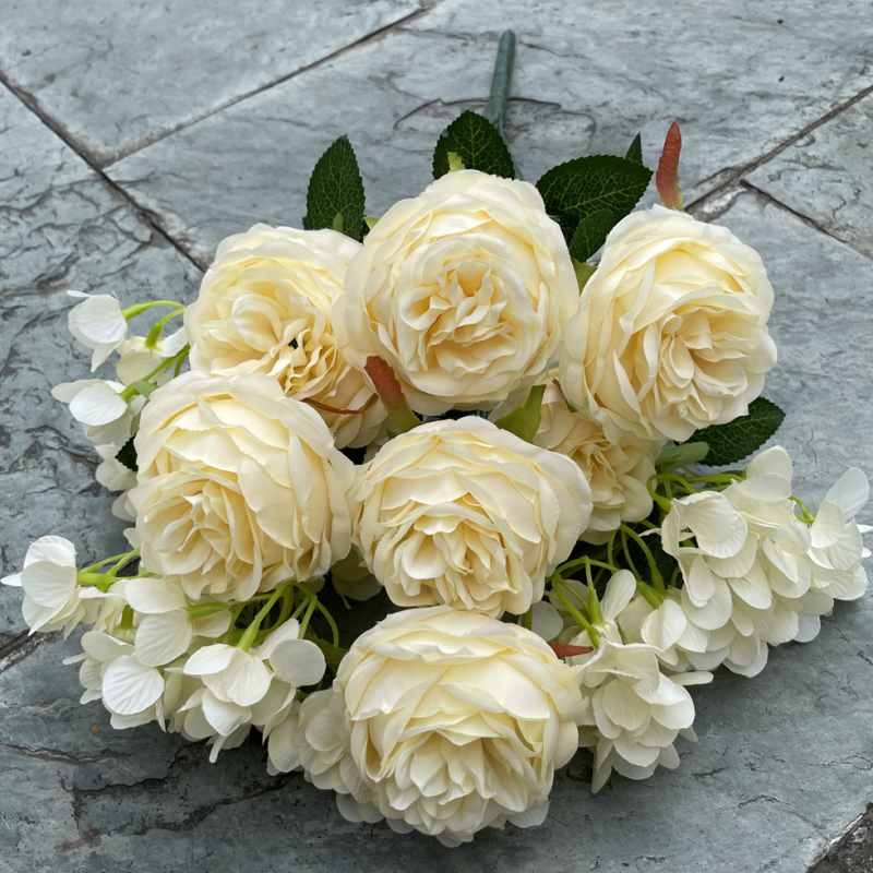 Soft-touch Rose and Hydrangea Combination Flower
