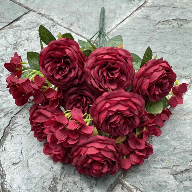 Soft-touch Rose and Hydrangea Combination Flower