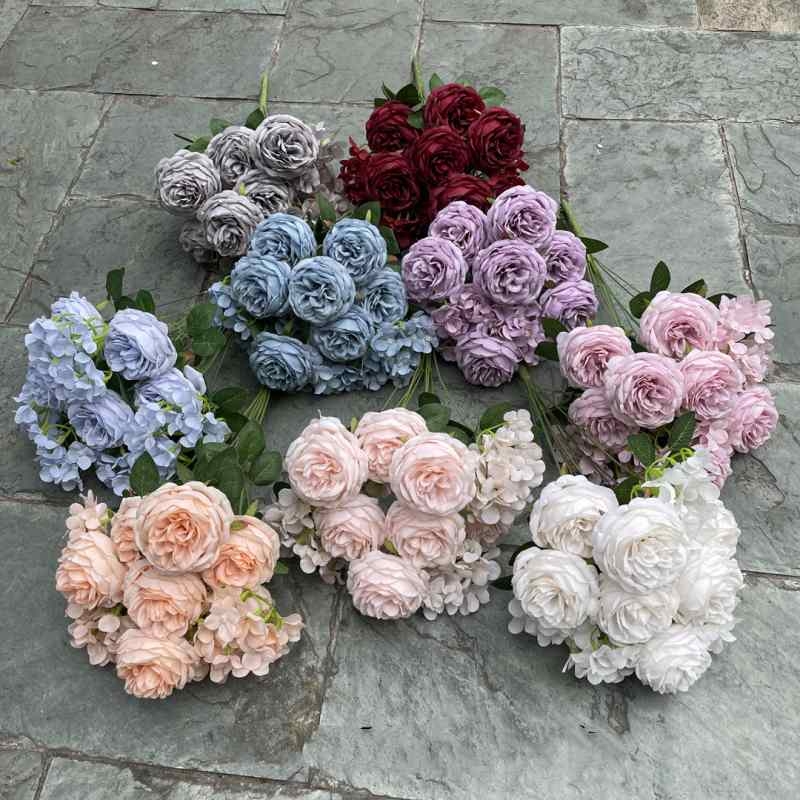 Soft-touch Rose and Hydrangea Combination Flower