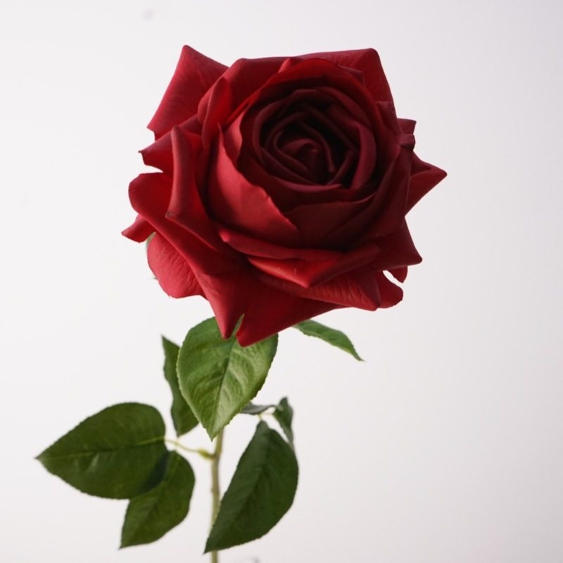 Realistic-feeling soft-touch rose